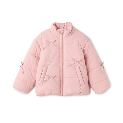 帶蝴蝶結羽絨夾克