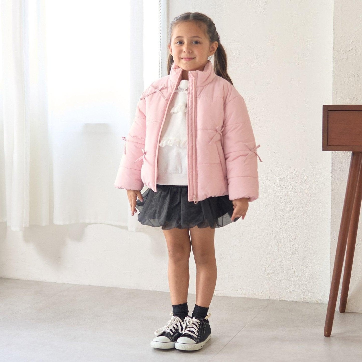 帶蝴蝶結羽絨夾克