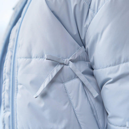 帶蝴蝶結羽絨夾克