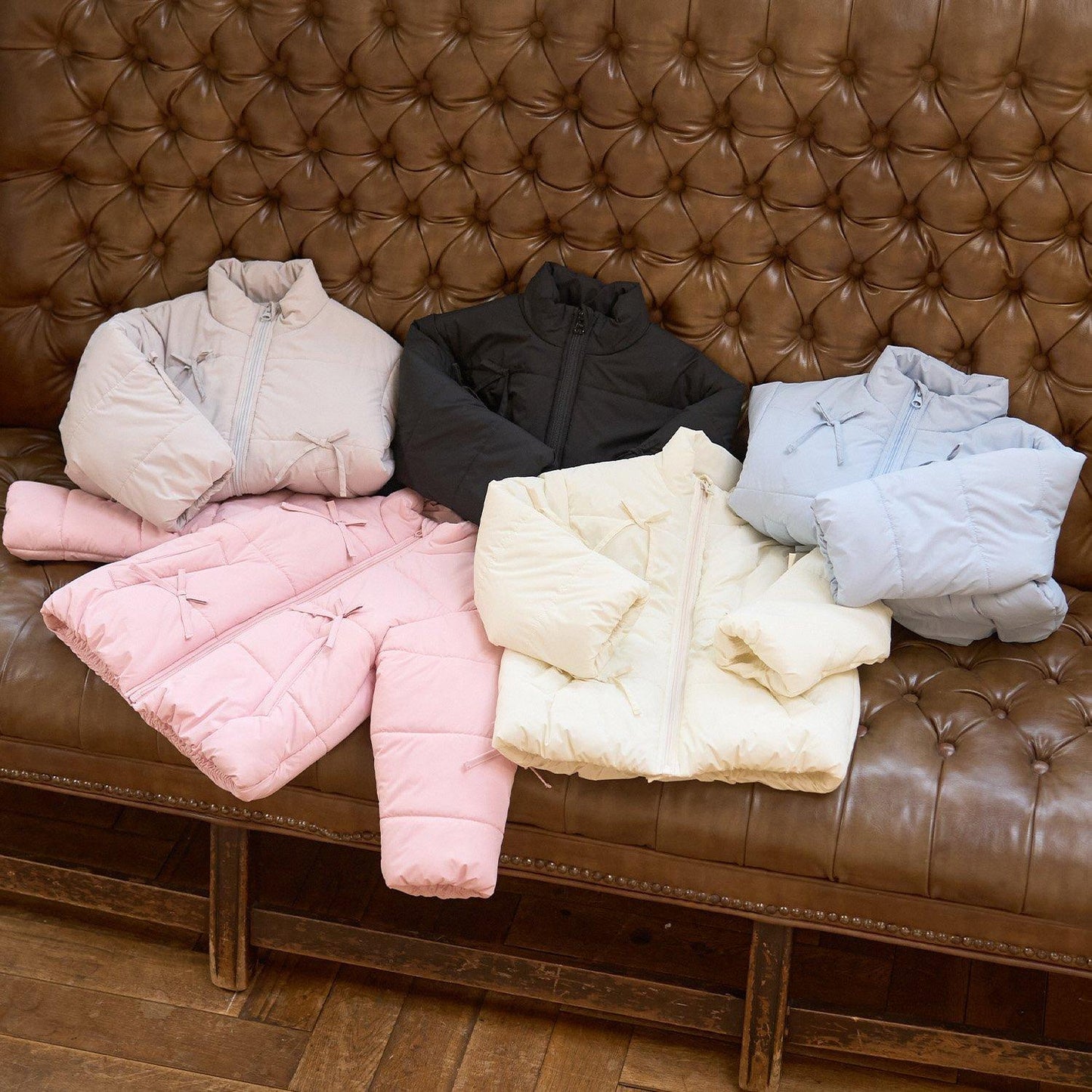 帶蝴蝶結羽絨夾克