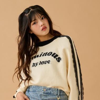 蕾絲標誌針織衫