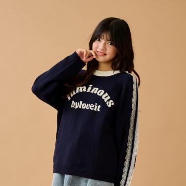 蕾絲標誌針織衫