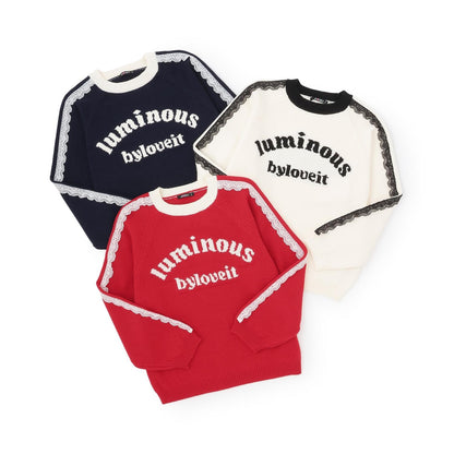 蕾絲標誌針織衫