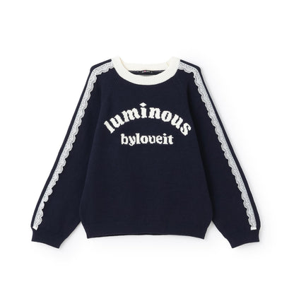 蕾絲標誌針織衫