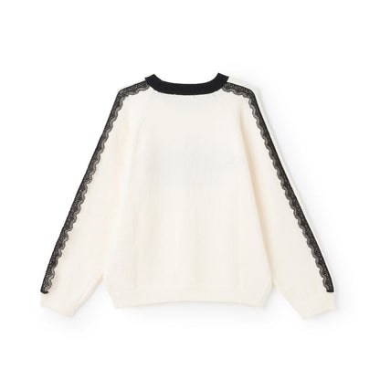 蕾絲標誌針織衫