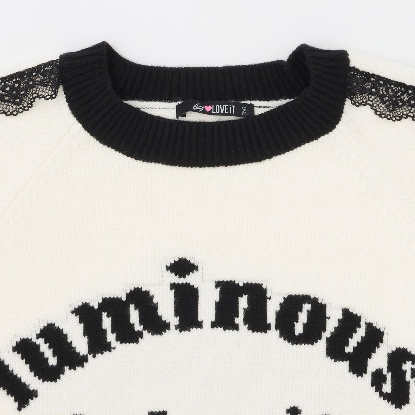 蕾絲標誌針織衫