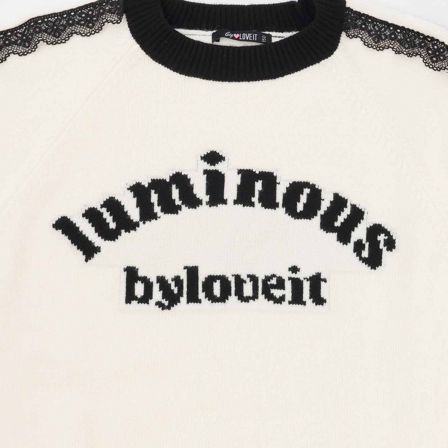 蕾絲標誌針織衫