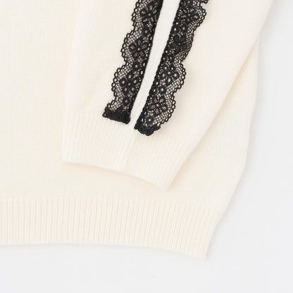 蕾絲標誌針織衫