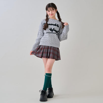 麻花編織繡花針織衫