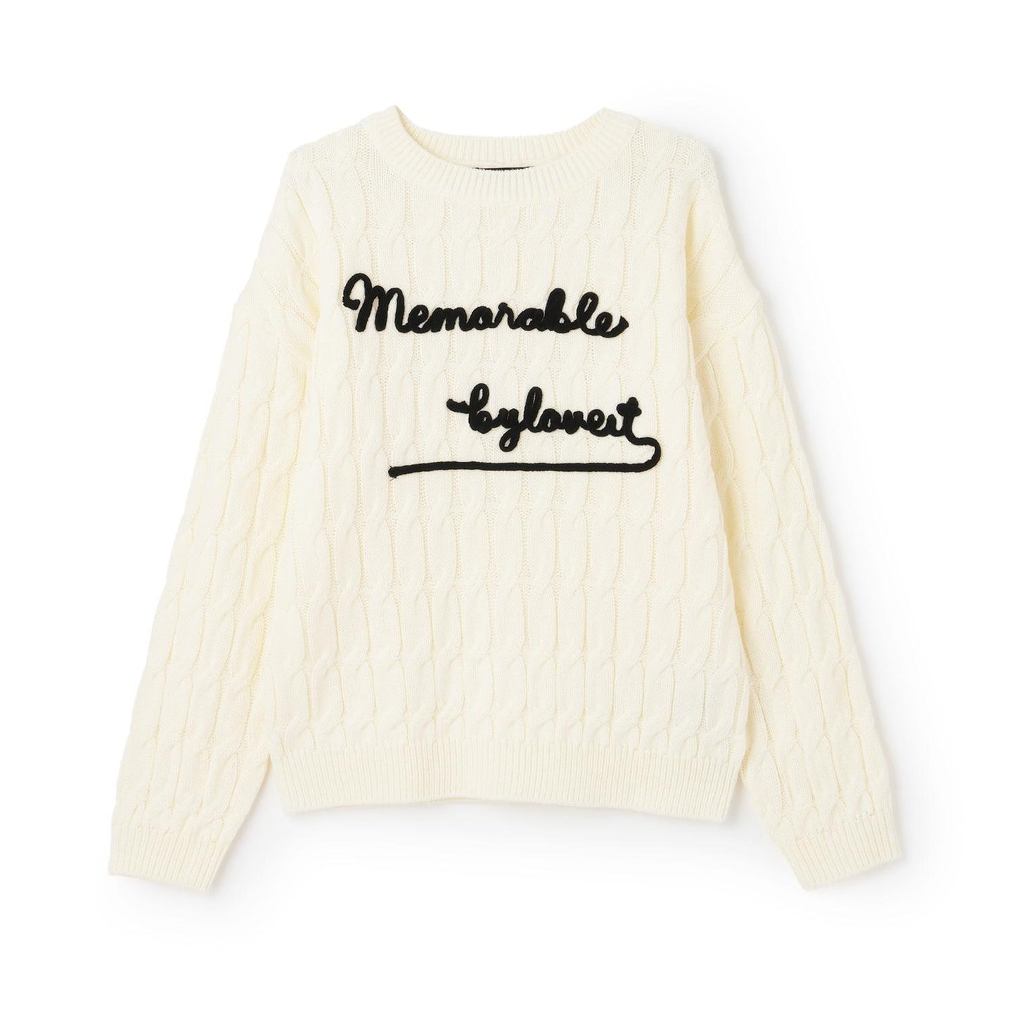 麻花編織繡花針織衫