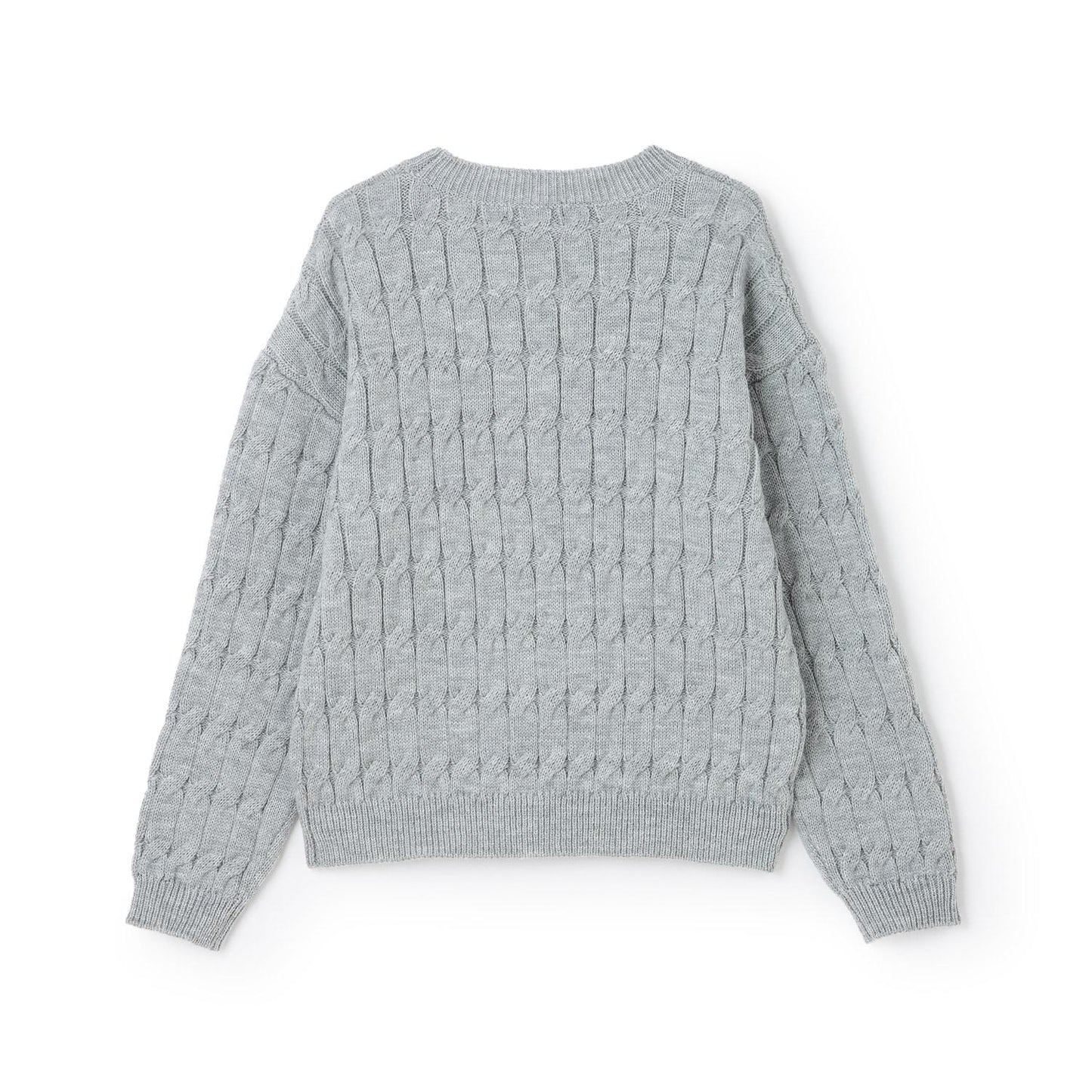 麻花編織繡花針織衫