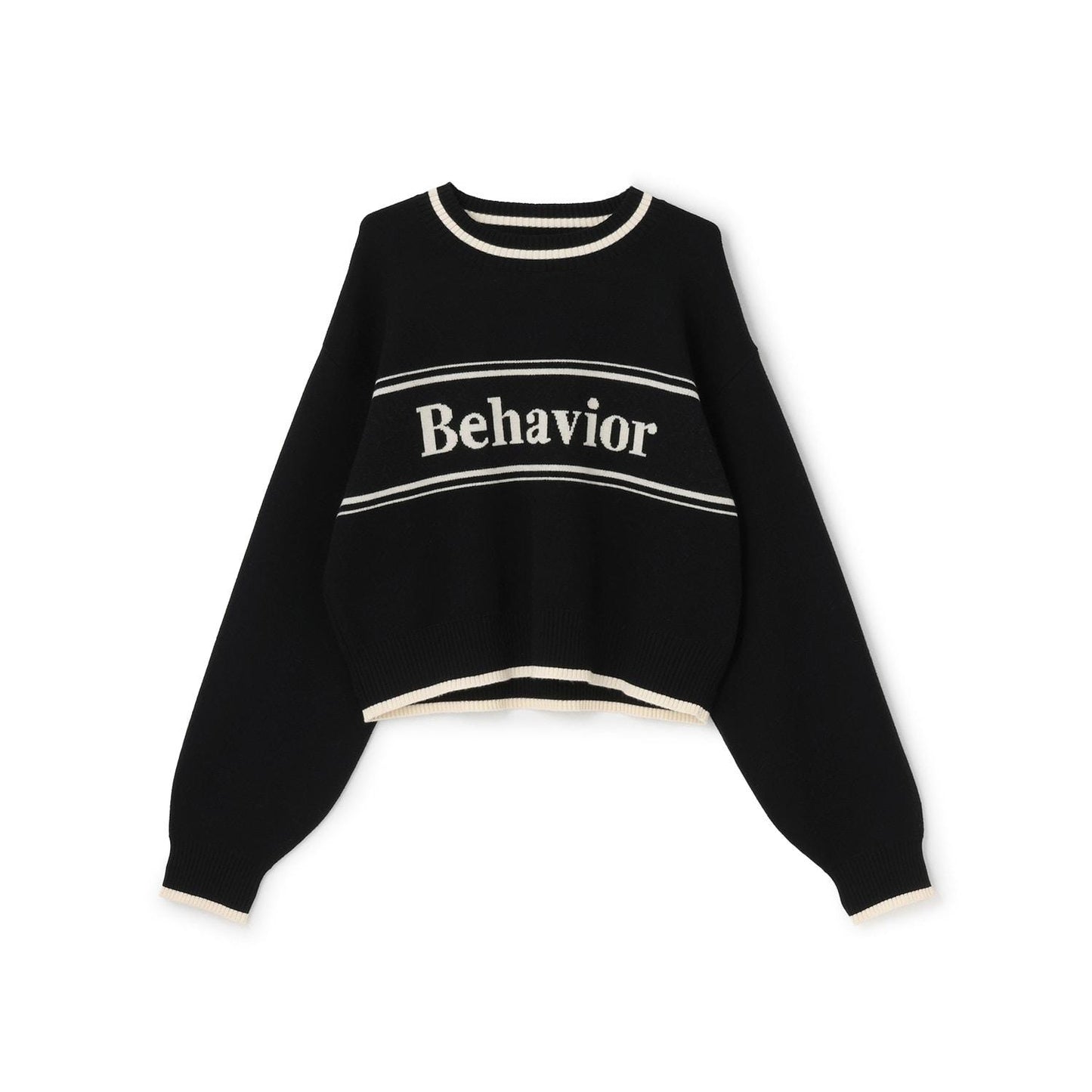 logo提花彈力針織衫