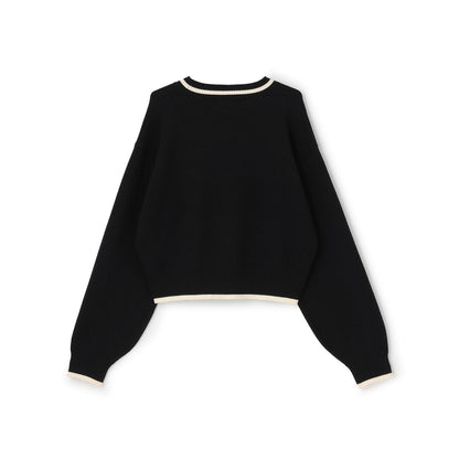 logo提花彈力針織衫