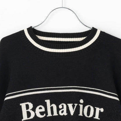 logo提花彈力針織衫