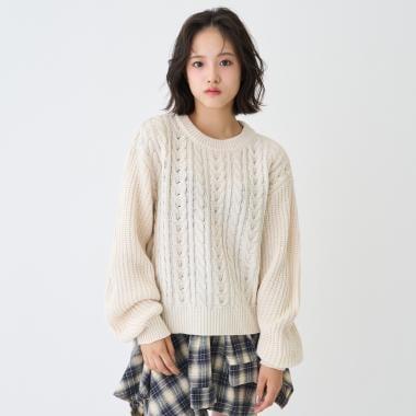 【GOODPRICE】麻花針織套頭衫