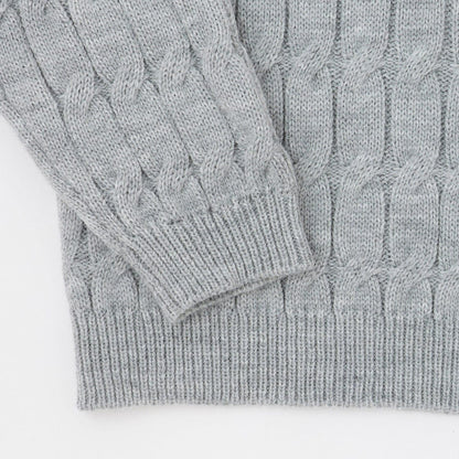 麻花編織繡花針織衫