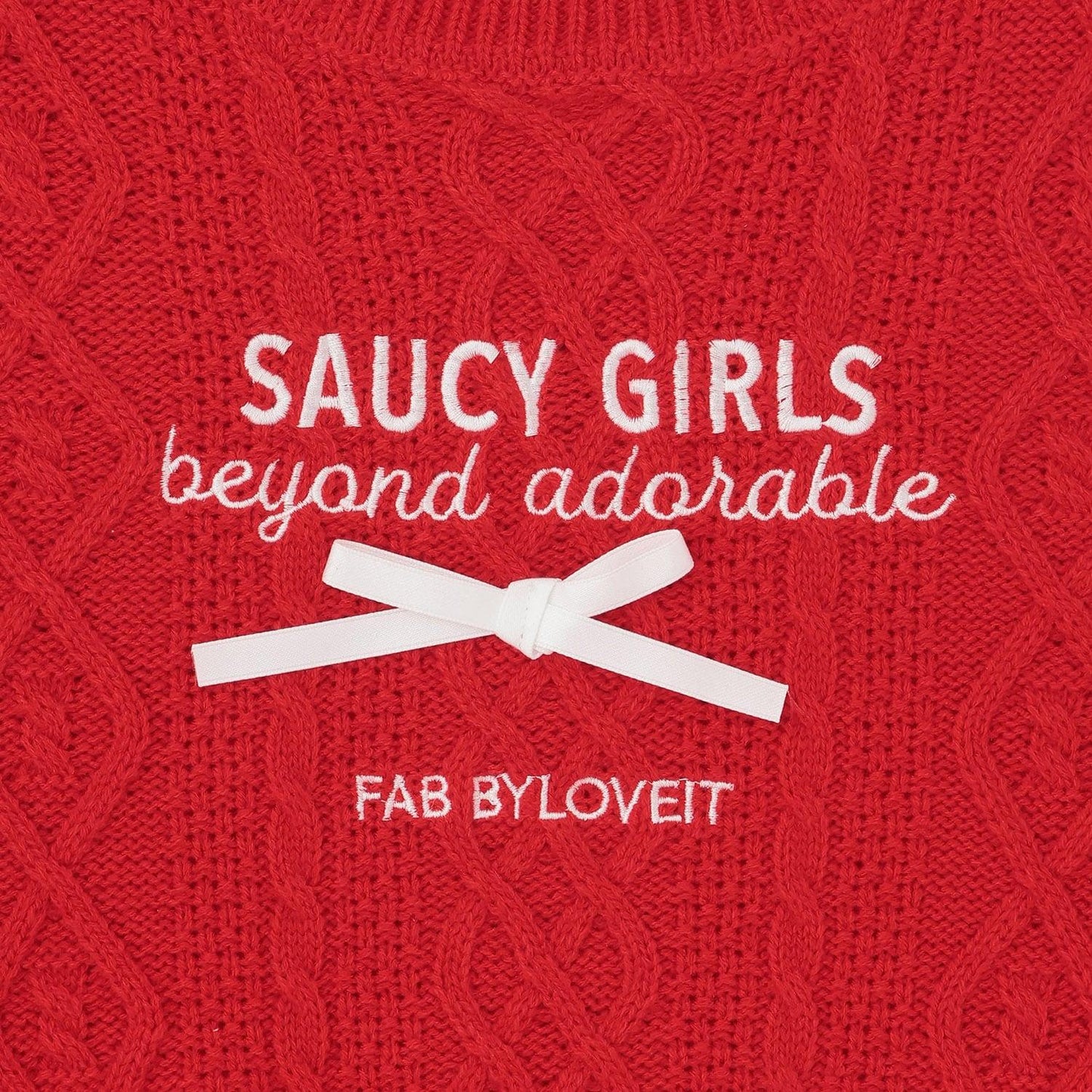 帶網紗電纜針織衫