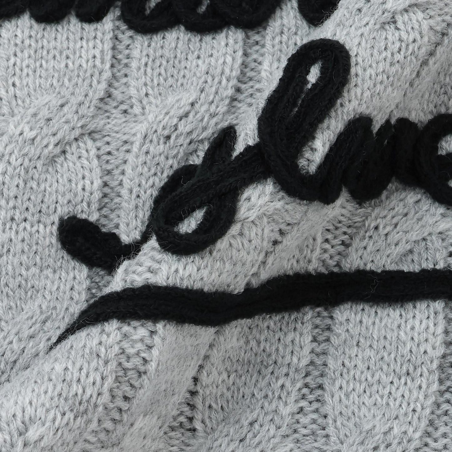 麻花編織繡花針織衫