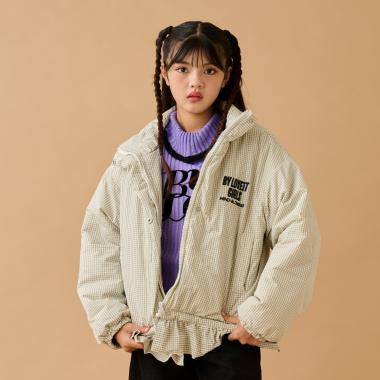 下襬荷葉邊加棉短外套