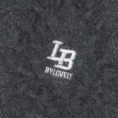 領帶襯衫短款針織套裝