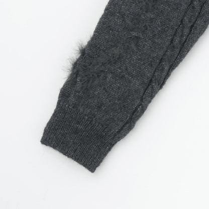 領帶襯衫短款針織套裝