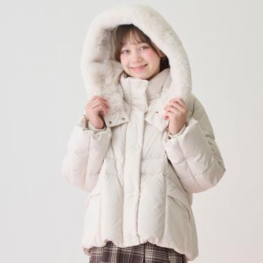 【防潑水】保暖仿毛連帽可回收羽絨夾克