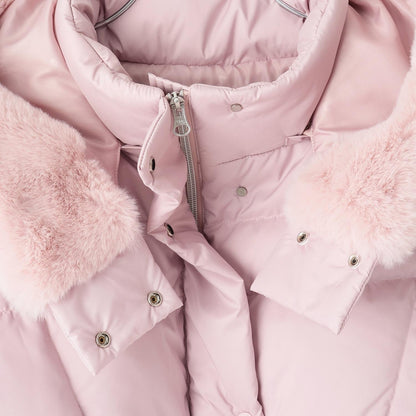 【防潑水】保暖仿毛連帽可回收羽絨夾克