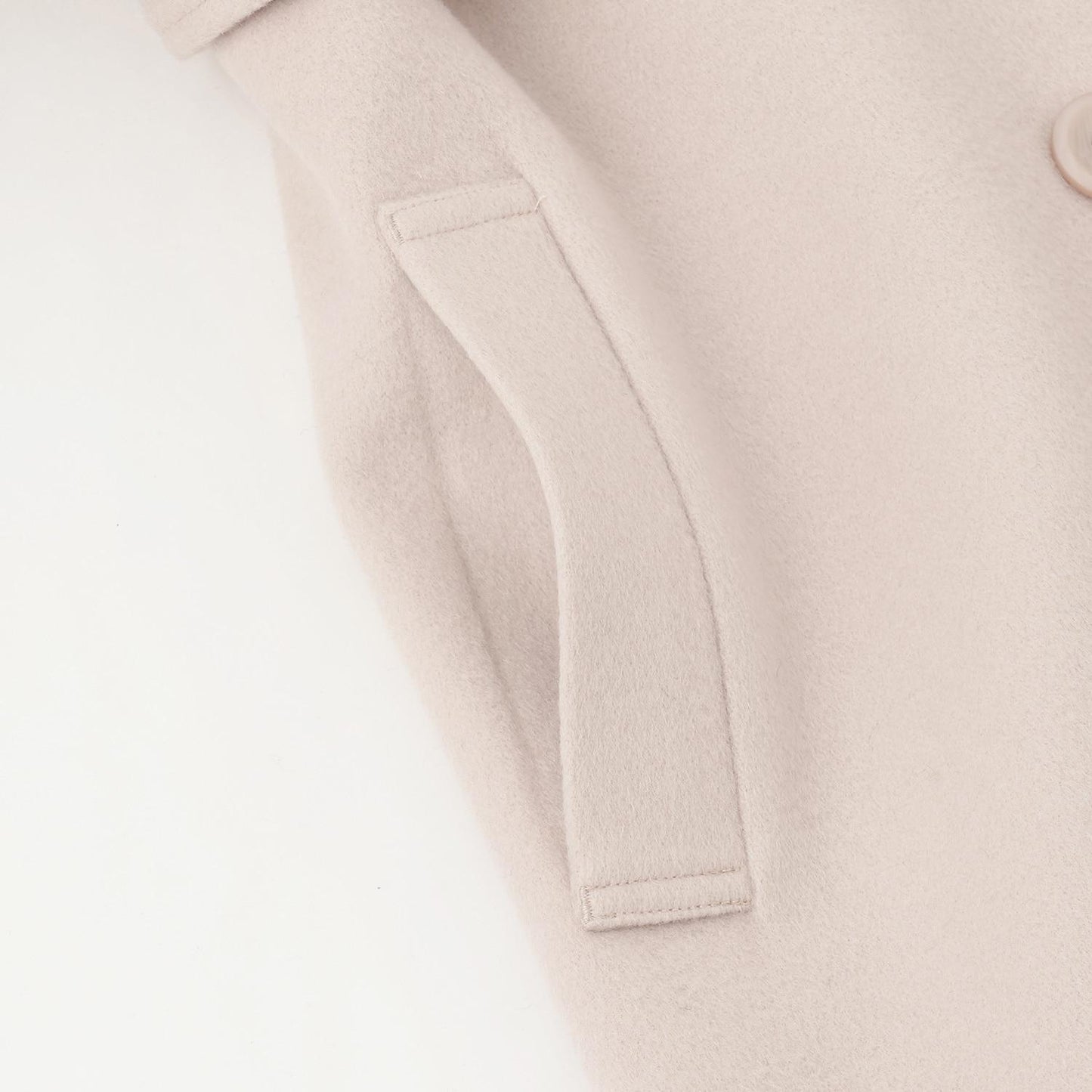 帶仿皮草領中長款大衣