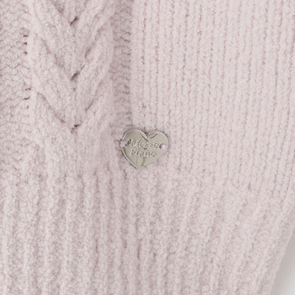 繫帶花邊針織衫