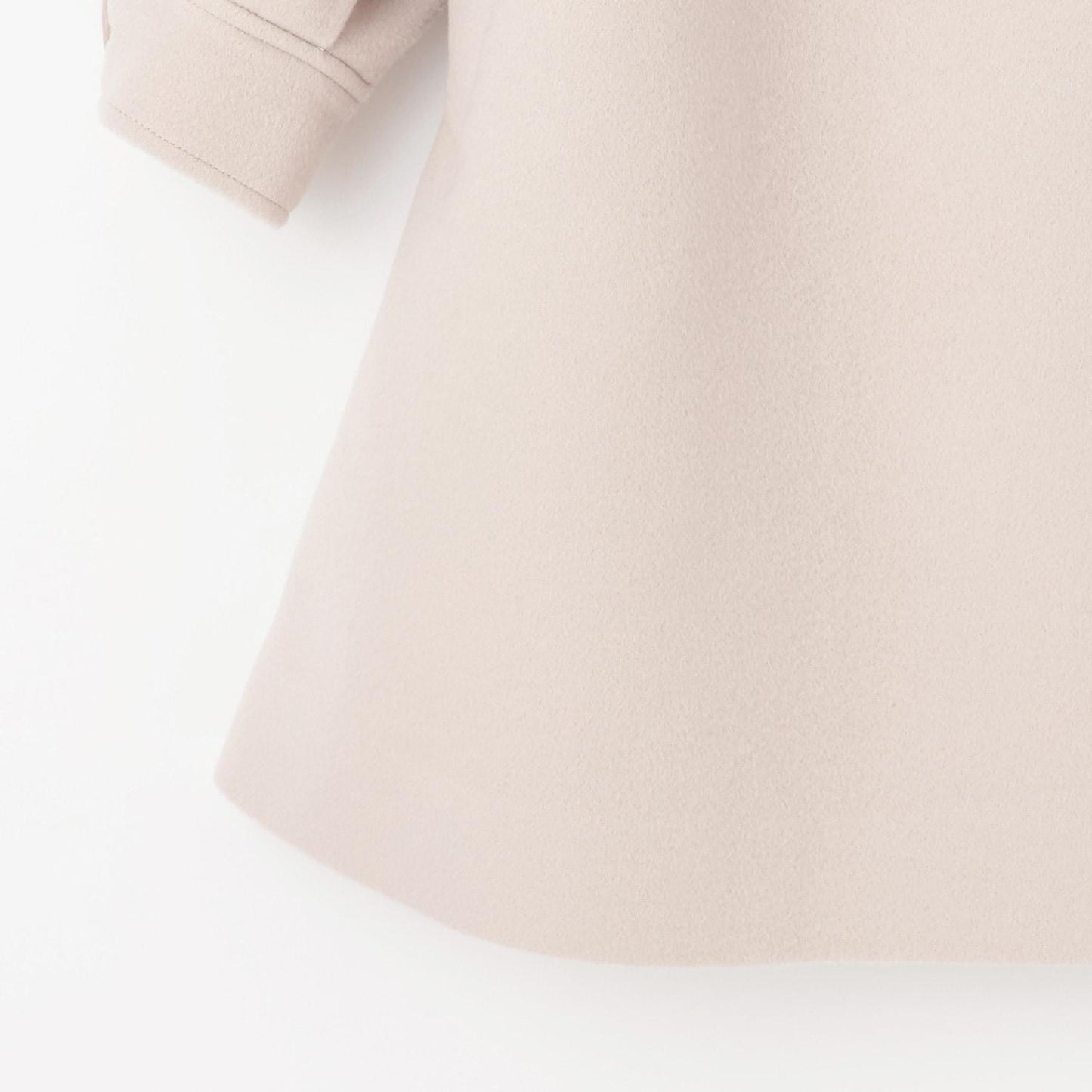 帶仿皮草領中長款大衣