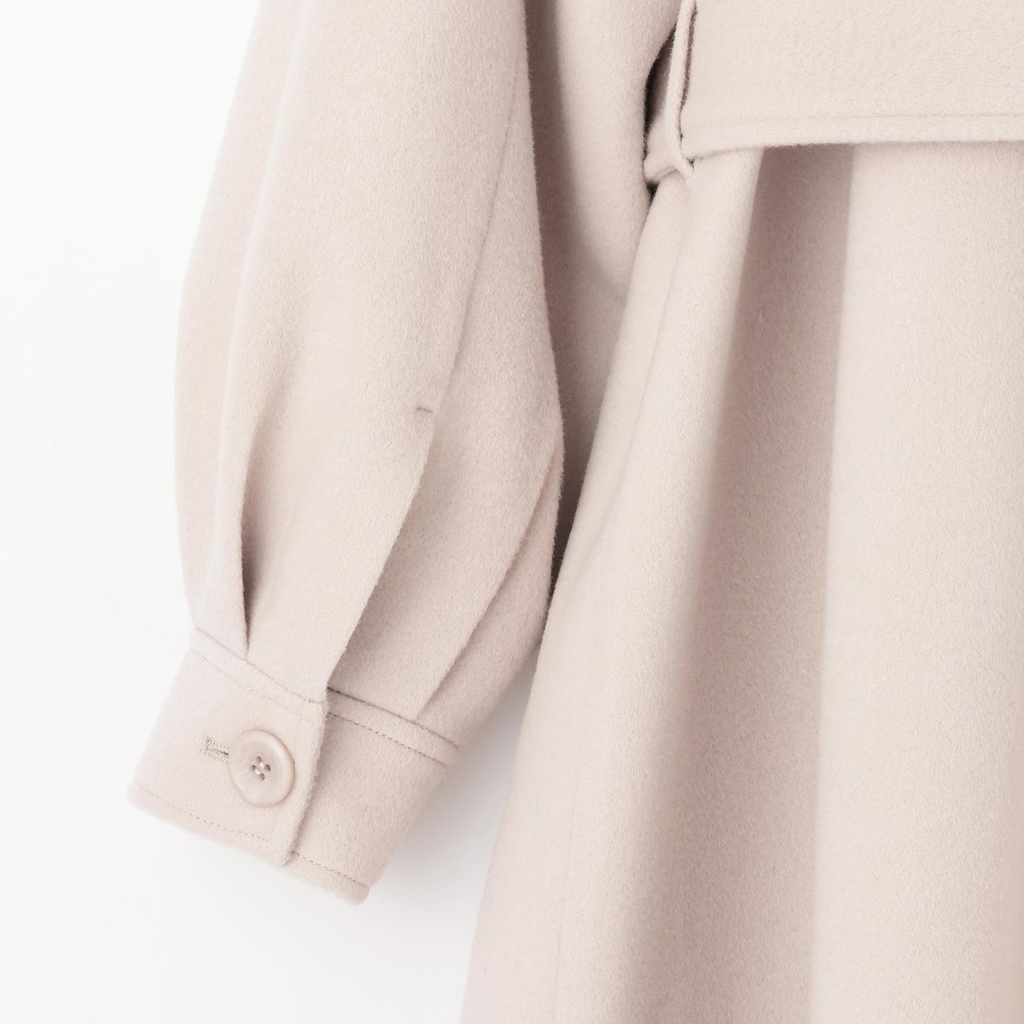 帶仿皮草領中長款大衣