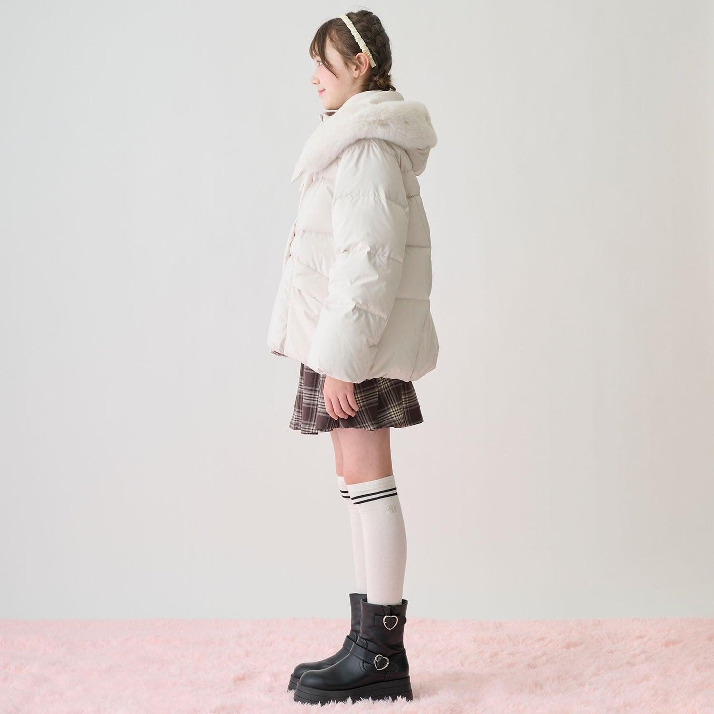 【防潑水】保暖仿毛連帽可回收羽絨夾克