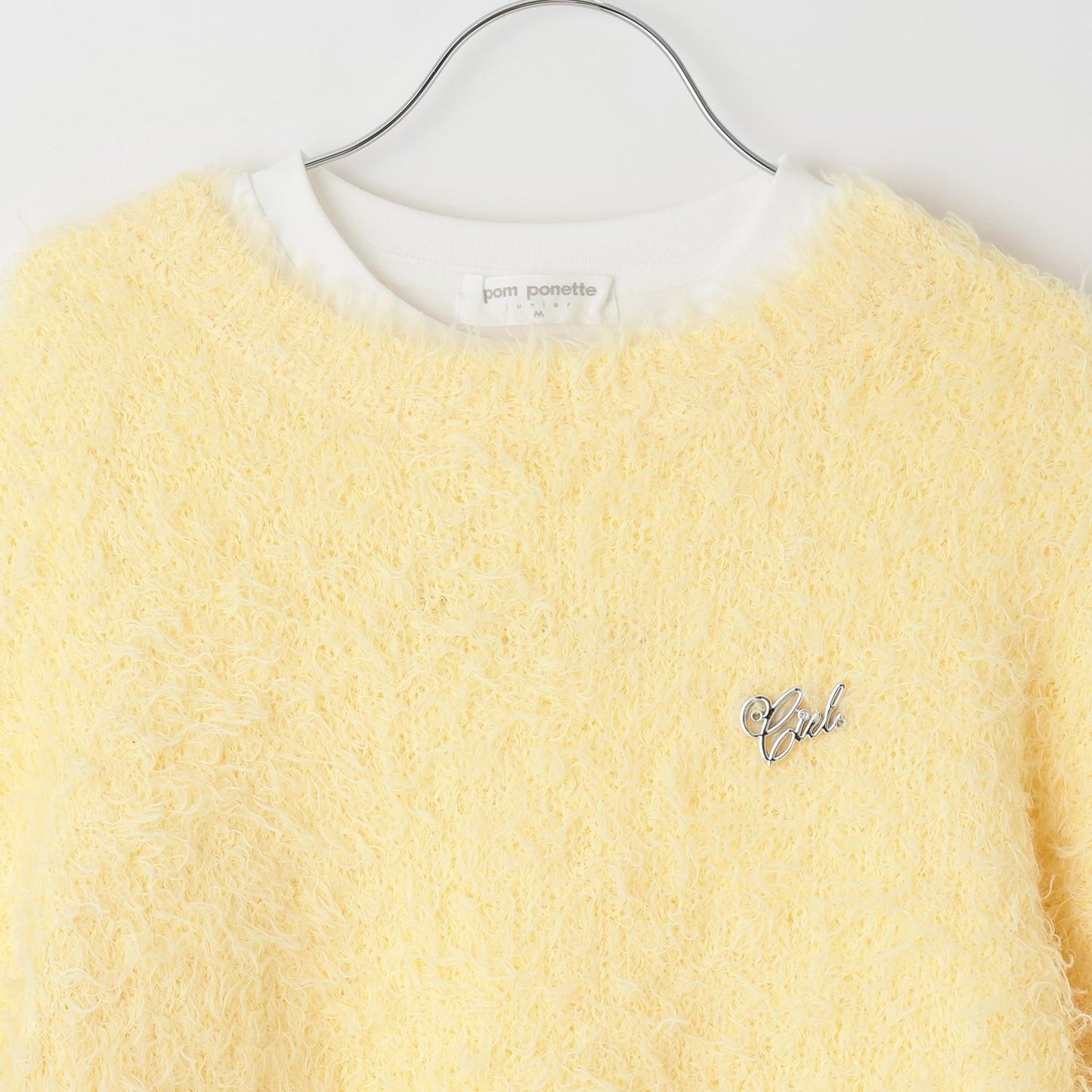 圈圈紗針織拼接長款上衣