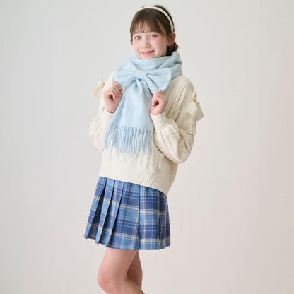 繫帶花邊針織衫