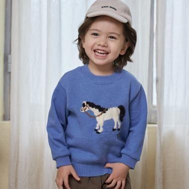 針織圖案拼接衛衣