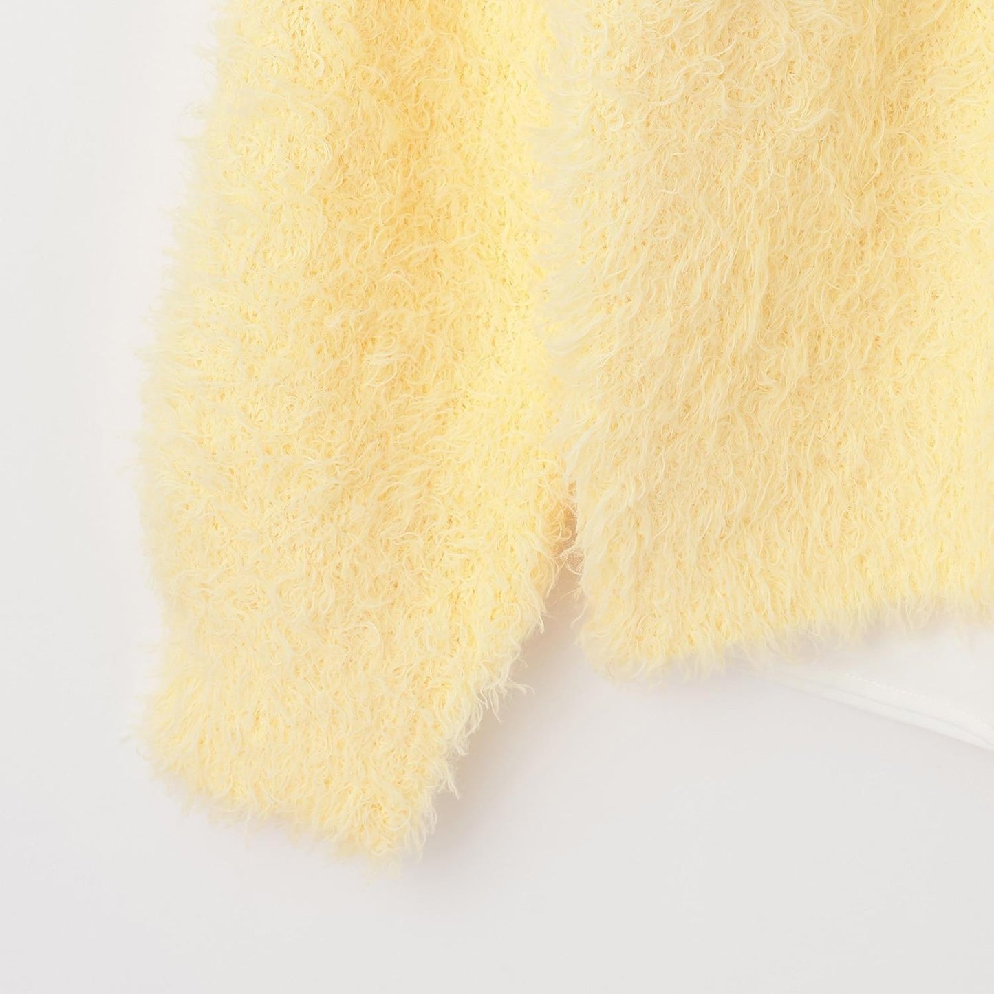 圈圈紗針織拼接長款上衣