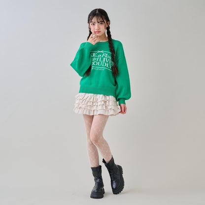 拼接標誌針織衫