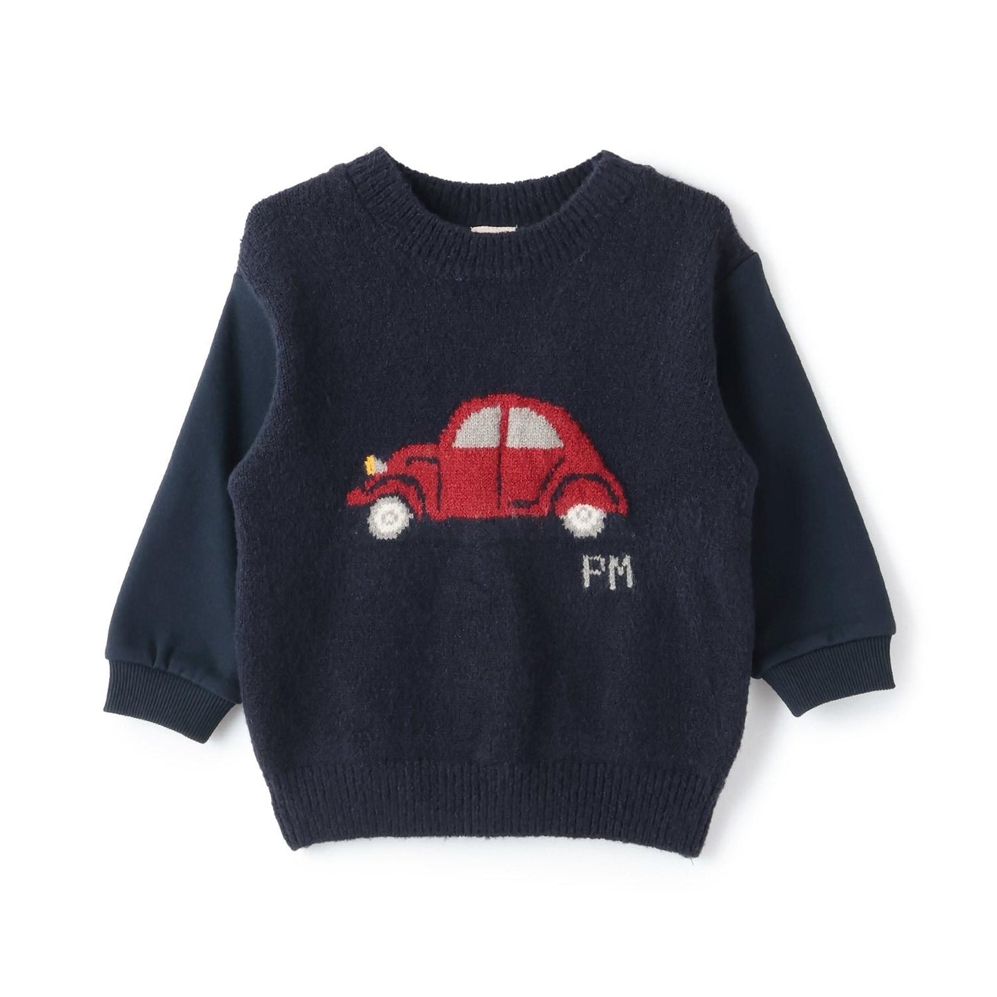 針織圖案拼接衛衣