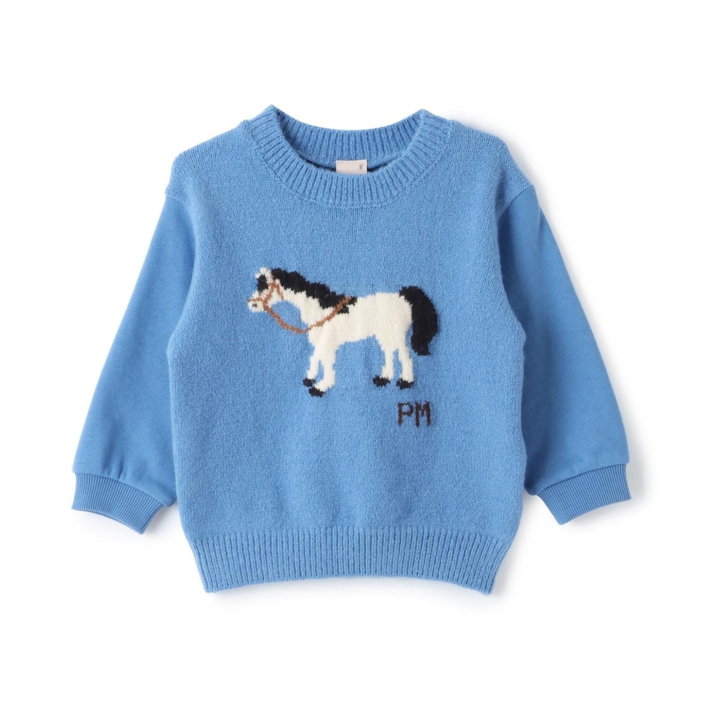 針織圖案拼接衛衣