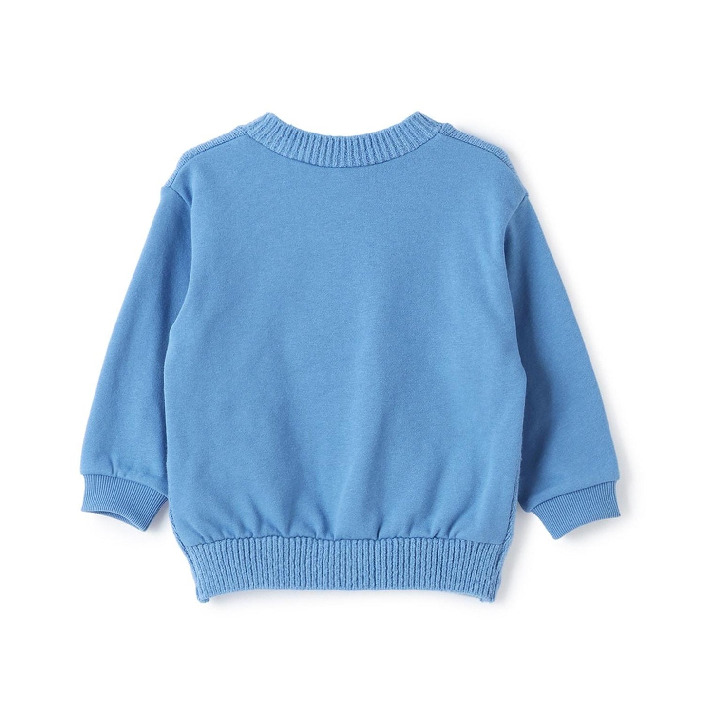 針織圖案拼接衛衣