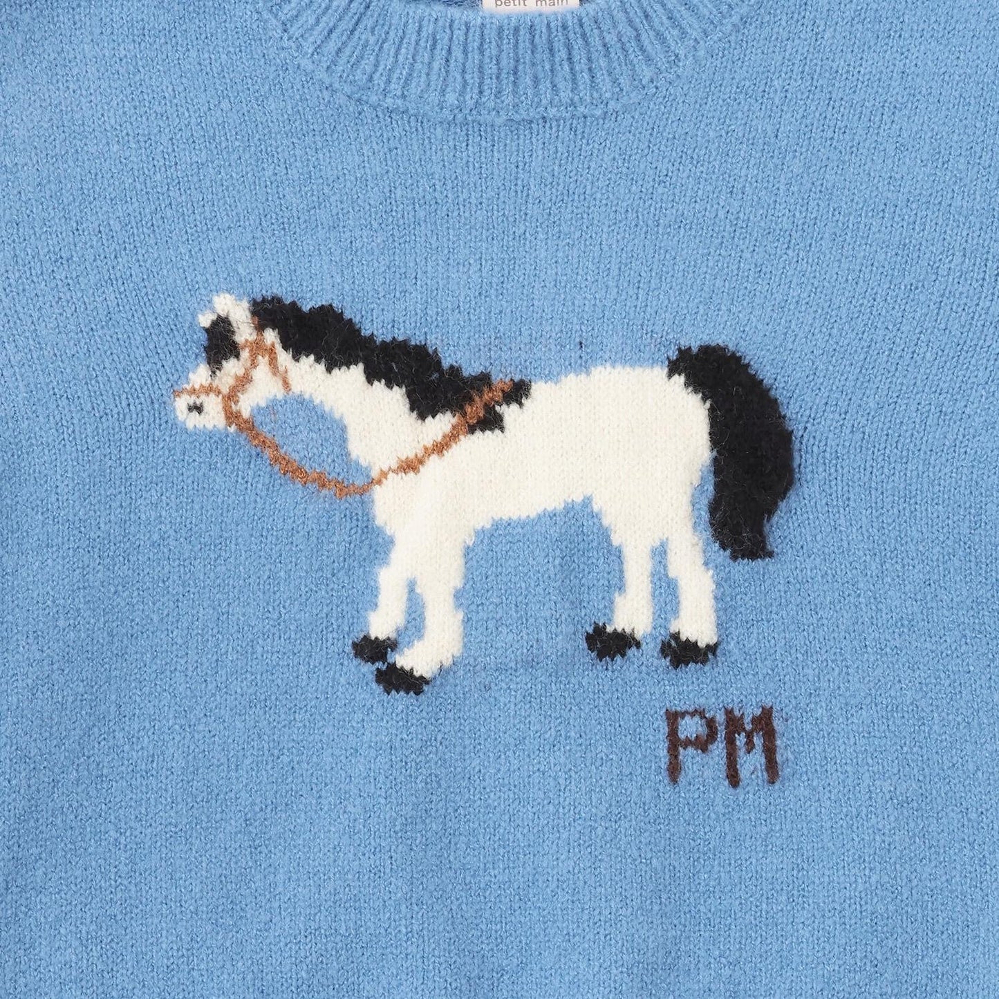 針織圖案拼接衛衣