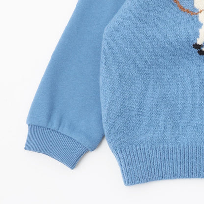 針織圖案拼接衛衣