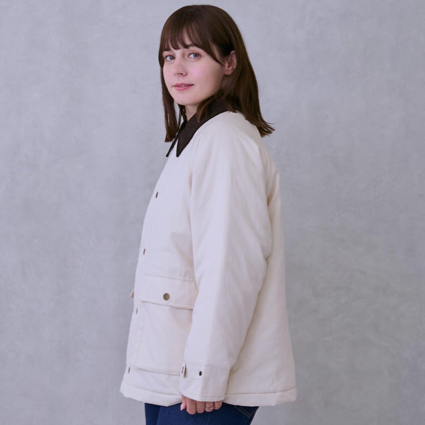 斜紋中棉長款大衣