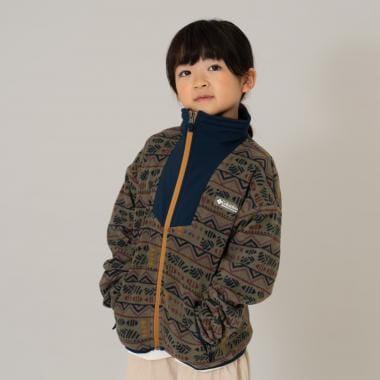 【Columbia】全印花拉鍊抓絨外套