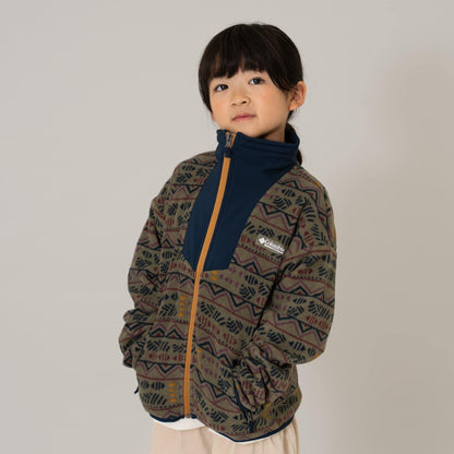 【Columbia】全印花拉鍊抓絨外套