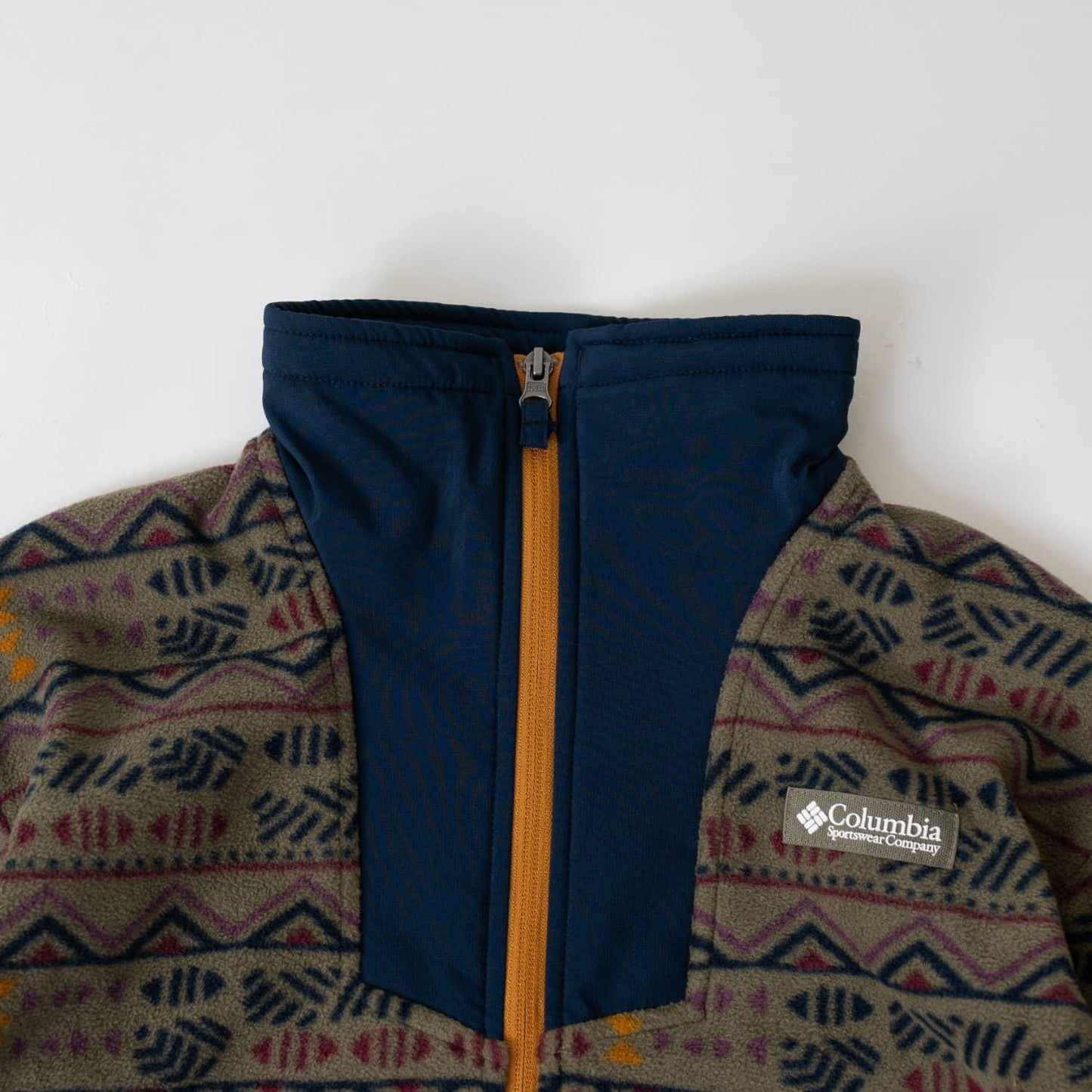 【Columbia】全印花拉鍊抓絨外套