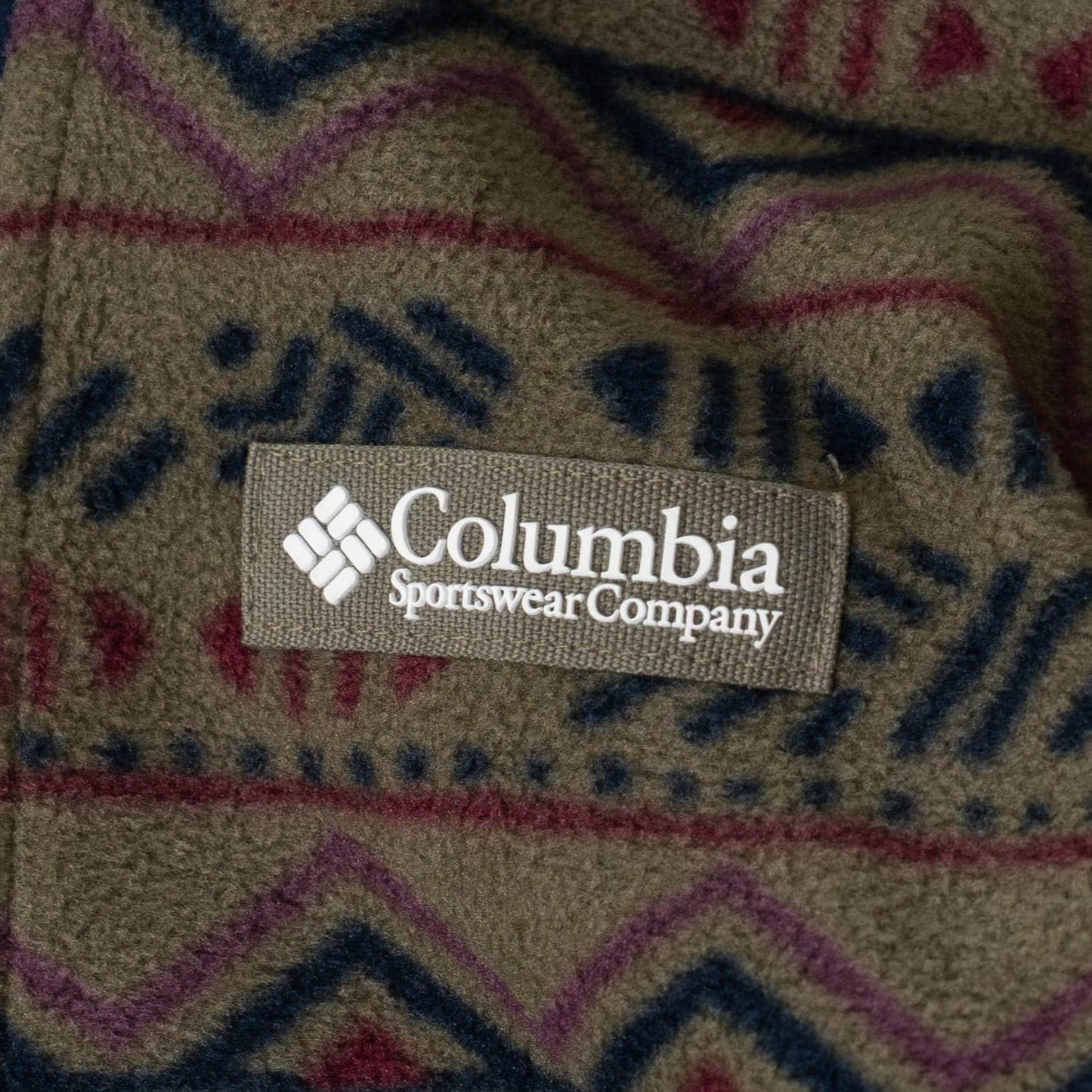 【Columbia】全印花拉鍊抓絨外套