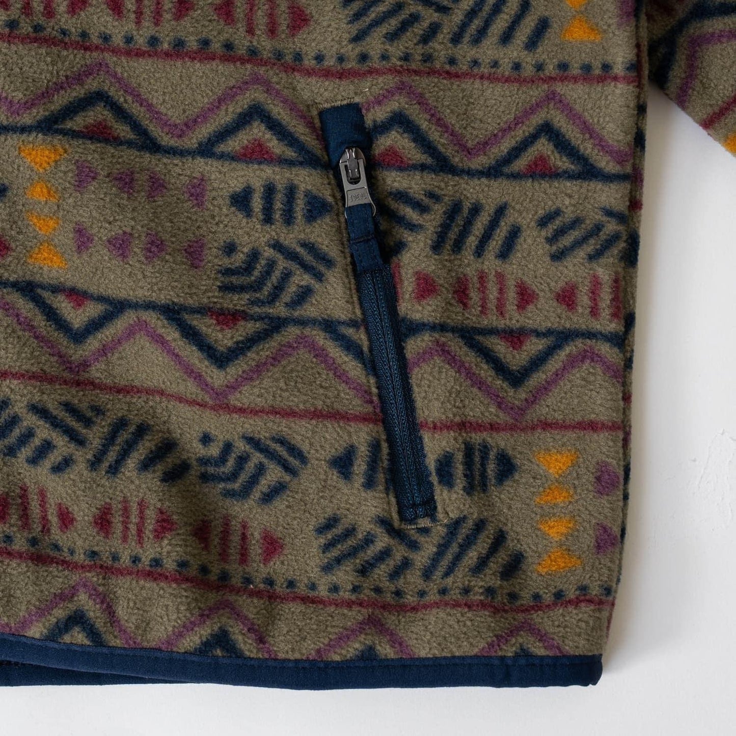 【Columbia】全印花拉鍊抓絨外套