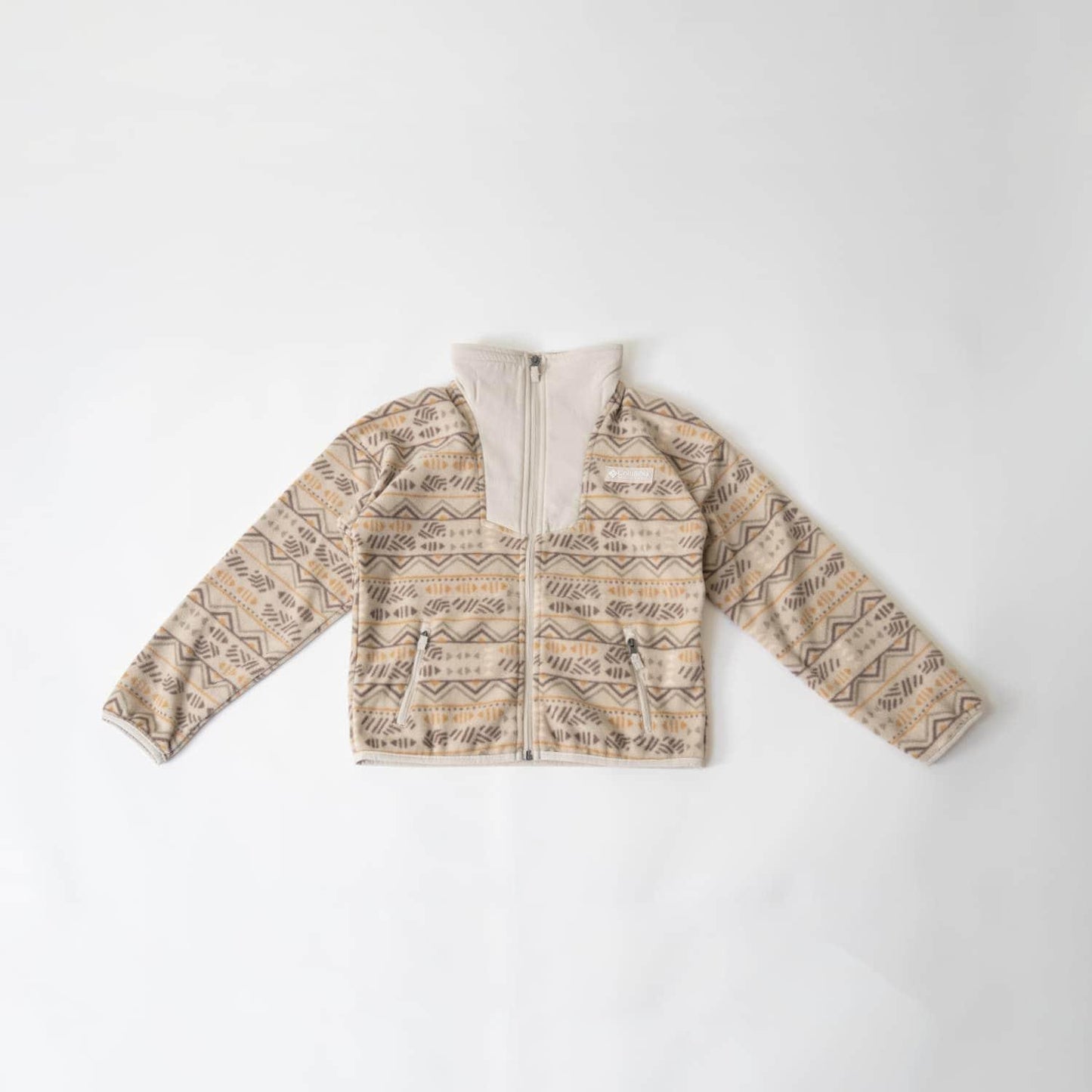 【Columbia】全印花拉鍊抓絨外套