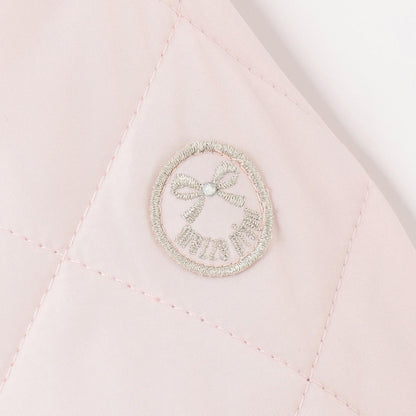 蝴蝶結絎縫仿皮草領短夾克